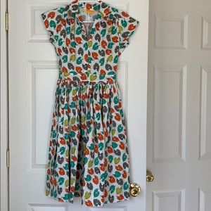 Bernie Dexter paint palette Kelly dress sz Sm EUC